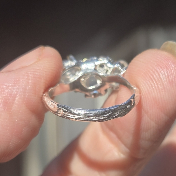 HOST PICK🎉🎊Moonstone Lolite & Topaz Natural Sterling & Gold Ring Sz6 - Picture 8 of 10